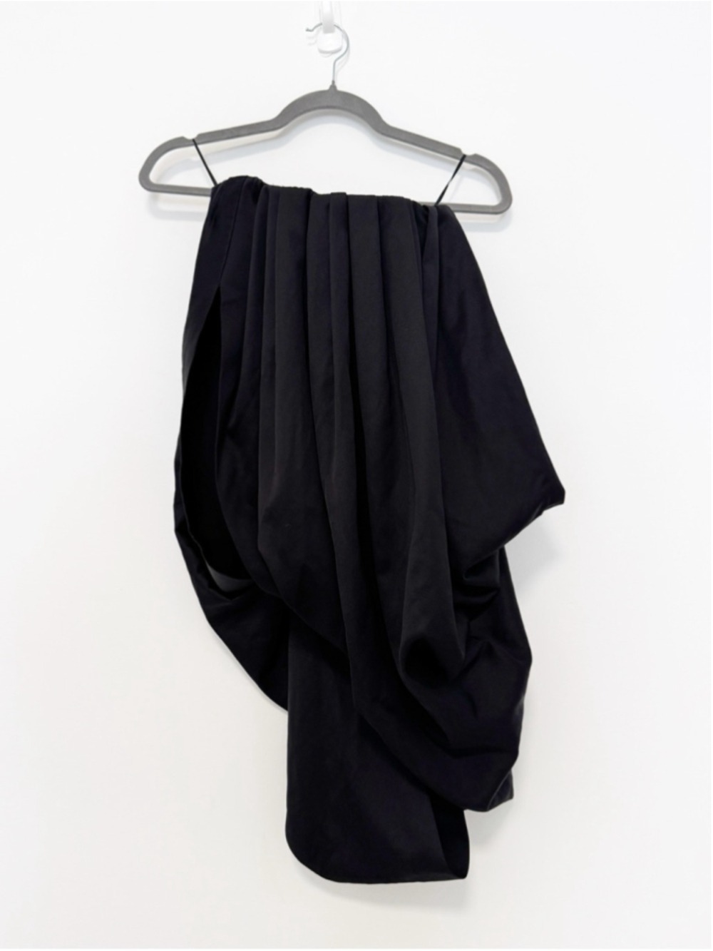 New Zara Black Strapless Corset Volume Drape Cut Top Limited Edition sz XS - Picture 4 of 8
